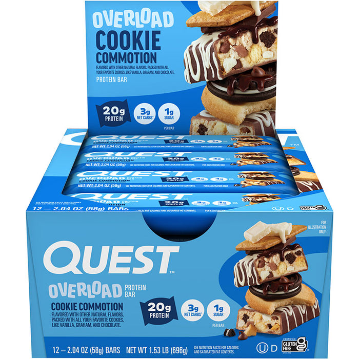 Quest   Quest Overload Bar, Cookie, 12/Box