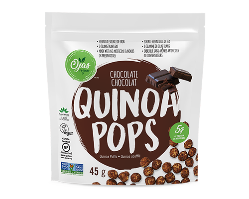 Ojas Vegan   Chocolate Quinoa Pops   45 g