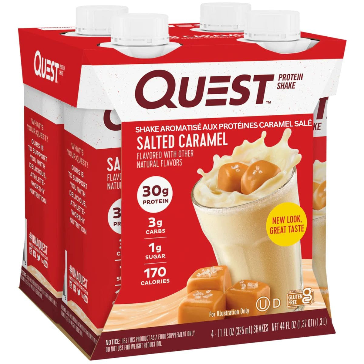 Quest   Quest RTD Protein Shake, Salted Caramel, 3 x 4 packs