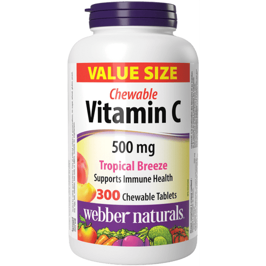 Webber Naturals - Chewable Vitamin C Tropical Breeze Value Size - 300 Chewable Tablets
