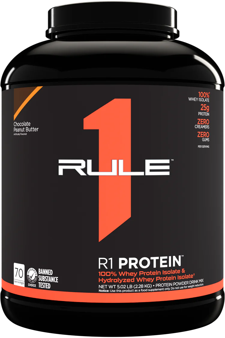 RULE 1   R1 PROTEIN ISOLATE   CHOCOLATE PEANUT BUTTER   5.16lbs