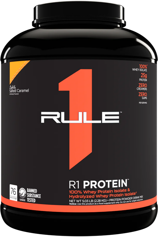RULE 1   R1 PROTEIN ISOLATE   LIGHTLY SALTED CARAMEL   4.83lbs