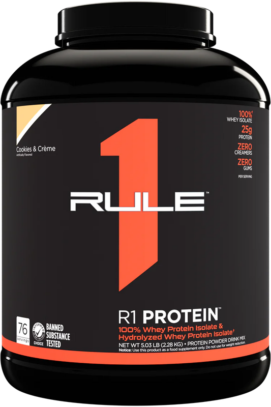 RULE 1   R1 PROTEIN ISOLATE   COOKIES & CREME   4.83lbs