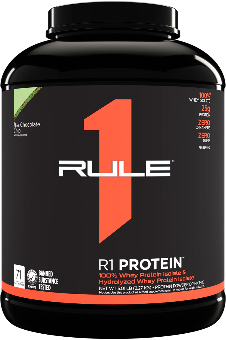 RULE 1   R1 PROTEIN ISOLATE   MINT CHOCOLATE CHIP   5.03lbs