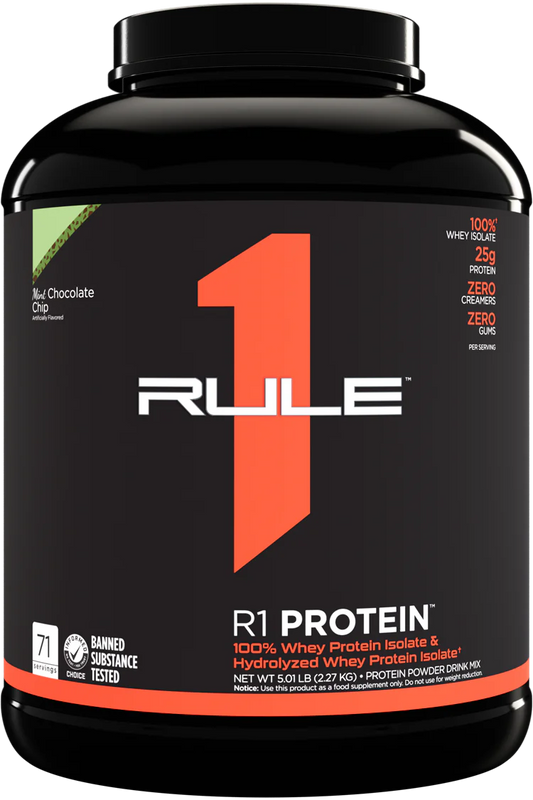 RULE 1   R1 PROTEIN ISOLATE   MINT CHOCOLATE CHIP   5.03lbs