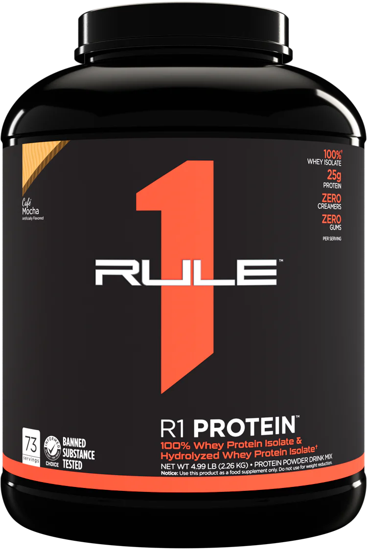 RULE 1   R1 PROTEIN ISOLATE   CAFE MOCHA   5.03lbs