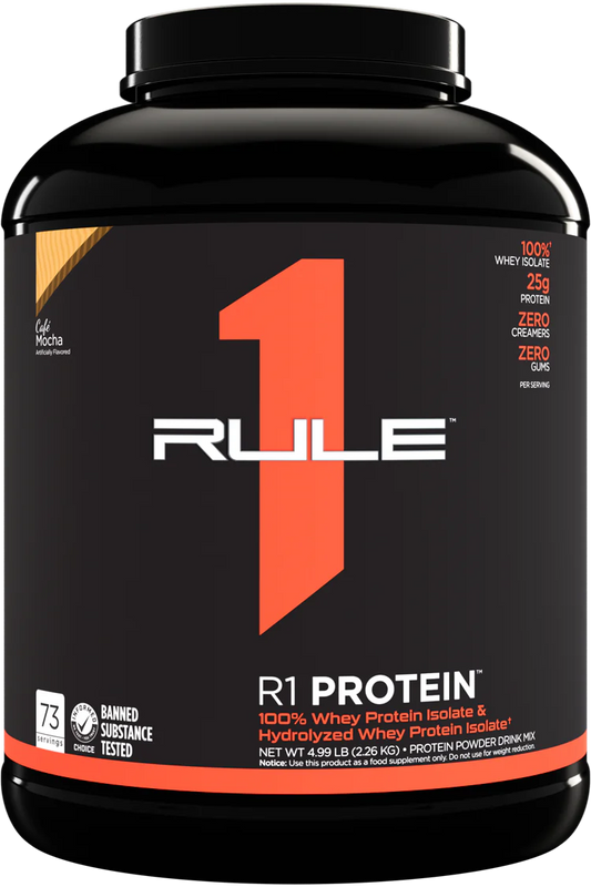 RULE 1   R1 PROTEIN ISOLATE   CAFE MOCHA   5.03lbs