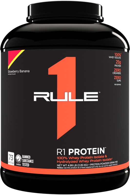 RULE 1   R1 PROTEIN ISOLATE   STRAWBERRY BANANA   5lbs
