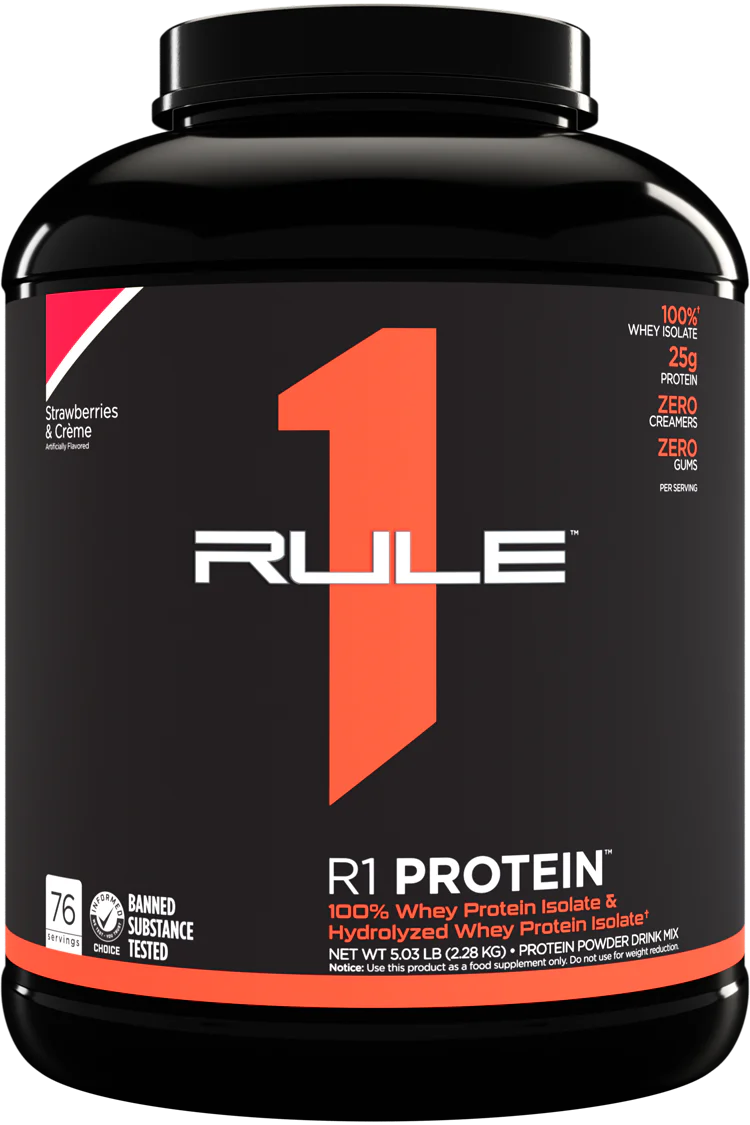 RULE 1   R1 PROTEIN ISOLATE   STRAWBERRIES & CREME   4.83lbs