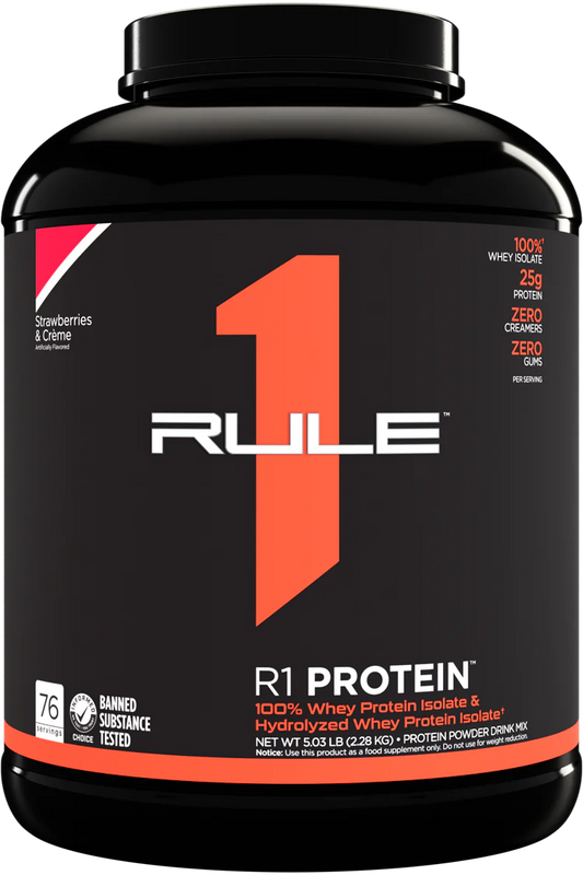 RULE 1   R1 PROTEIN ISOLATE   STRAWBERRIES & CREME   4.83lbs