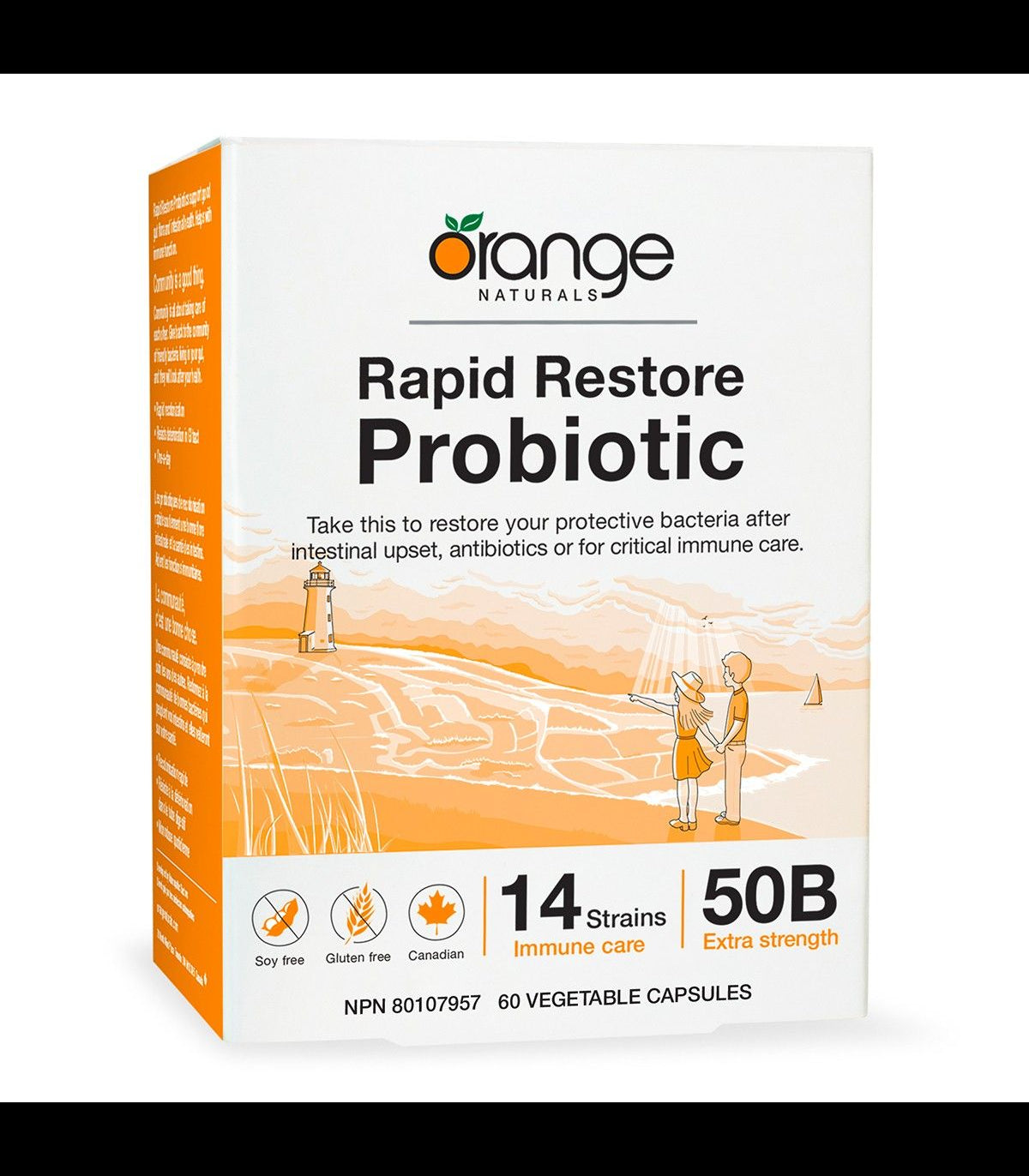 Orange Naturals      Rapid Restore Probiotic 50B      60 v-caps