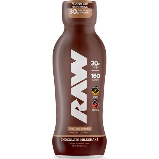 Raw Nutrition    Raw Protein Shake RTD    Flavour: Chocolate 
Container Size: 355 mL    Pack of 12