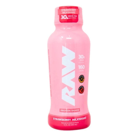 Raw Nutrition    Raw Protein Shake RTD    Flavour: Strawberry 
Container Size: 355 mL    Pack of 12