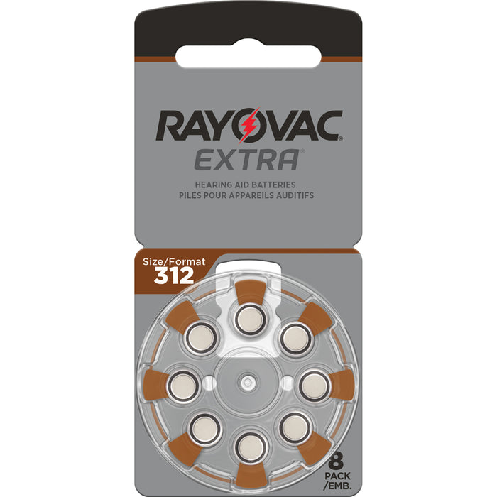RAYOVAC BATTERIES HEARING AID SIZE #312 PK 8