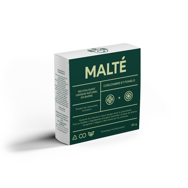 Malté   Conditioner Bar - Cucumber & Pomelo 50g