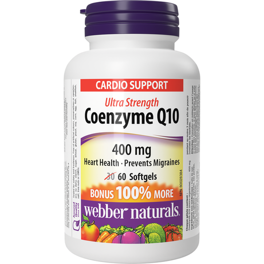 Webber Naturals - Coenzyme Q10 Ultra Strength 400 mg - 30+30 Softgels