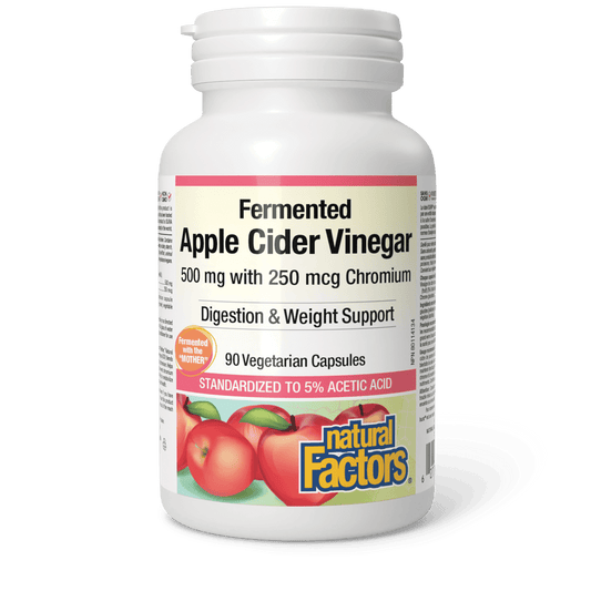 Natural Factors   Fermented Apple Cider Vinegar with Chromium   90vcaps