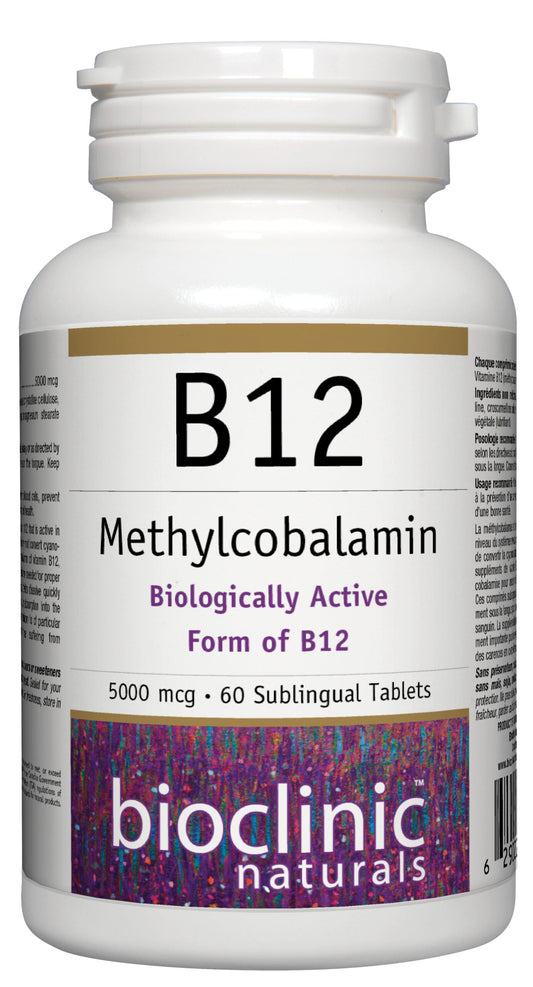 BioClinic   B12 Methylcobalamin · 5000 mcg   60 Sublingual Tablet
