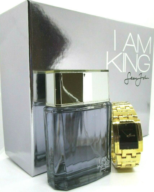 I Am King Gift Set By Sean John 3.4 oz Eau De Toilette Spray + Watch