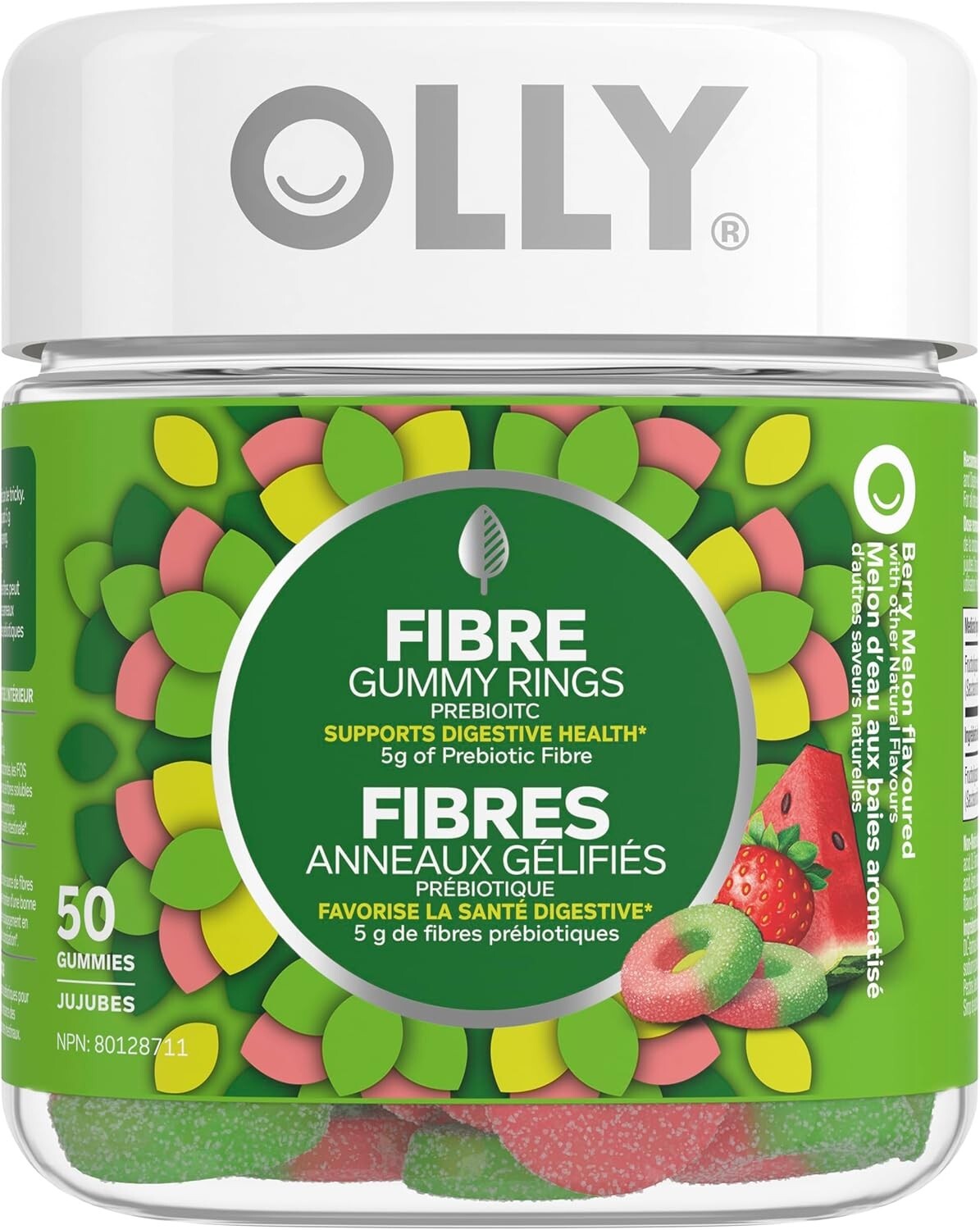 OLLY FIBRE GUMMY RINGS 50 GUMMY