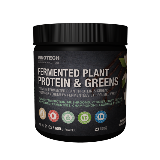 Innotech - Fermented Plant Protein & Greens Vanilla, Lightly Sweetened - 600 g