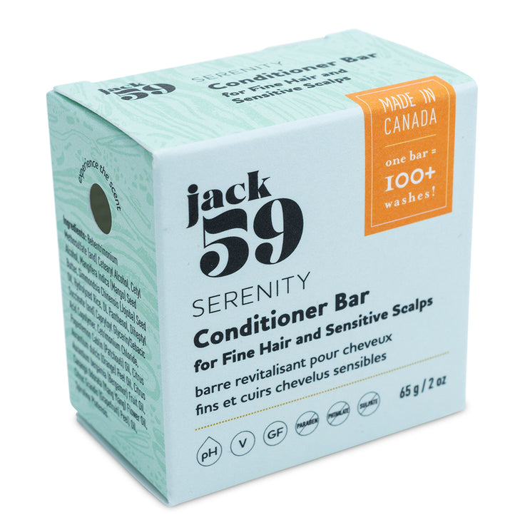 Jack59   SERENITY Conditioner Bar for fine hair and sensitive scalps