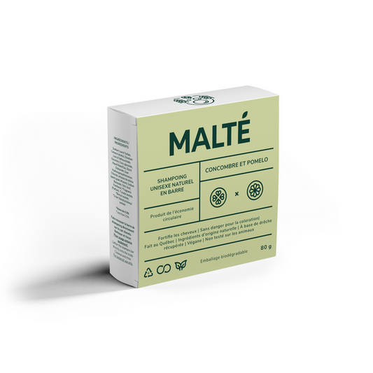 Malté   Shampoo Bar - Cucumber & Pomelo 80g