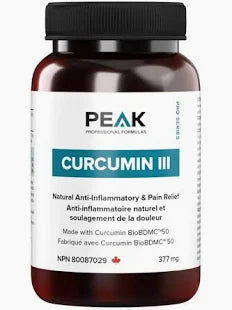 PEAK PROFESSIONAL FORMULAS    Curcumin III, 300s