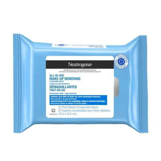 NEUTROGENA MAKEUP REMOVING WIPES FRANGRANCE FREE20 pack of 6