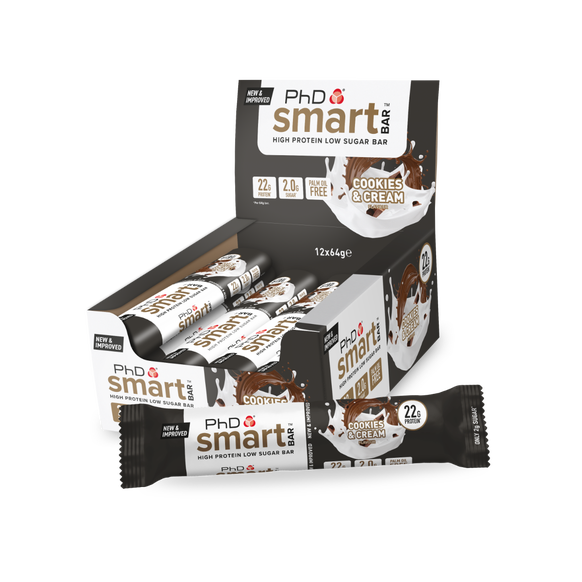 PhD Nutrition   Smart Bar, Cookies & Cream, 12/box