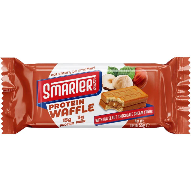 SMARTER SNACKS - PROTEIN WAFFLES - 55g - 12/box - HAZELNUT CHOCOLATE CREAM