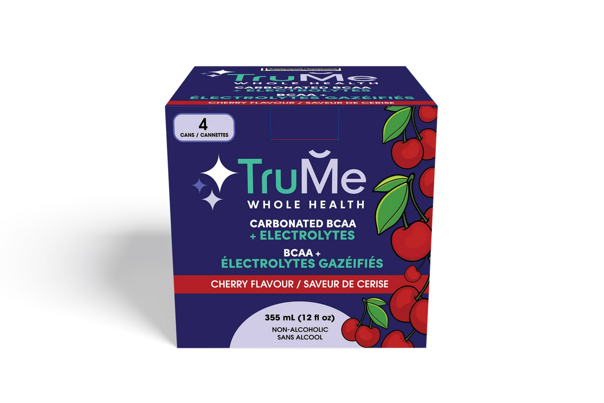 TruMe Whole Health - Carbonated BCAA+Electrolytes Cherry - 4 x 355ml