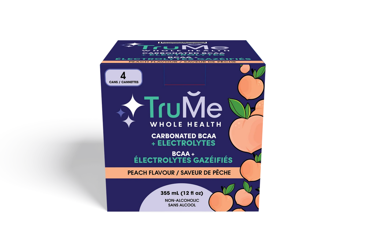 TruMe Whole Health - Carbonated BCAA+Electrolytes Peach - 4 x 355ml