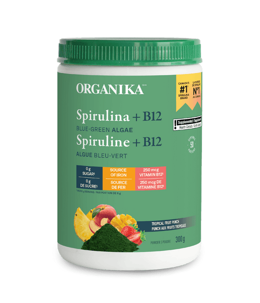 Organika   SPIRULINA+B12 TROPICAL FRUIT PUNCH 300G