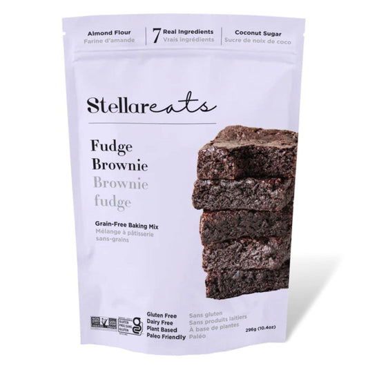 Stellar Eats    Stellar Eats Baking Mix    Flavour: Fudge Brownie 
Container Size: 296 g    Case of 6