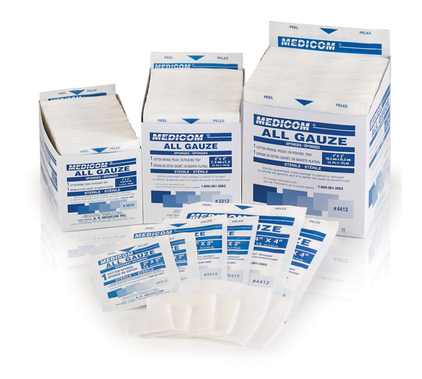 PADS STERILE 4"X4" 12/BOX