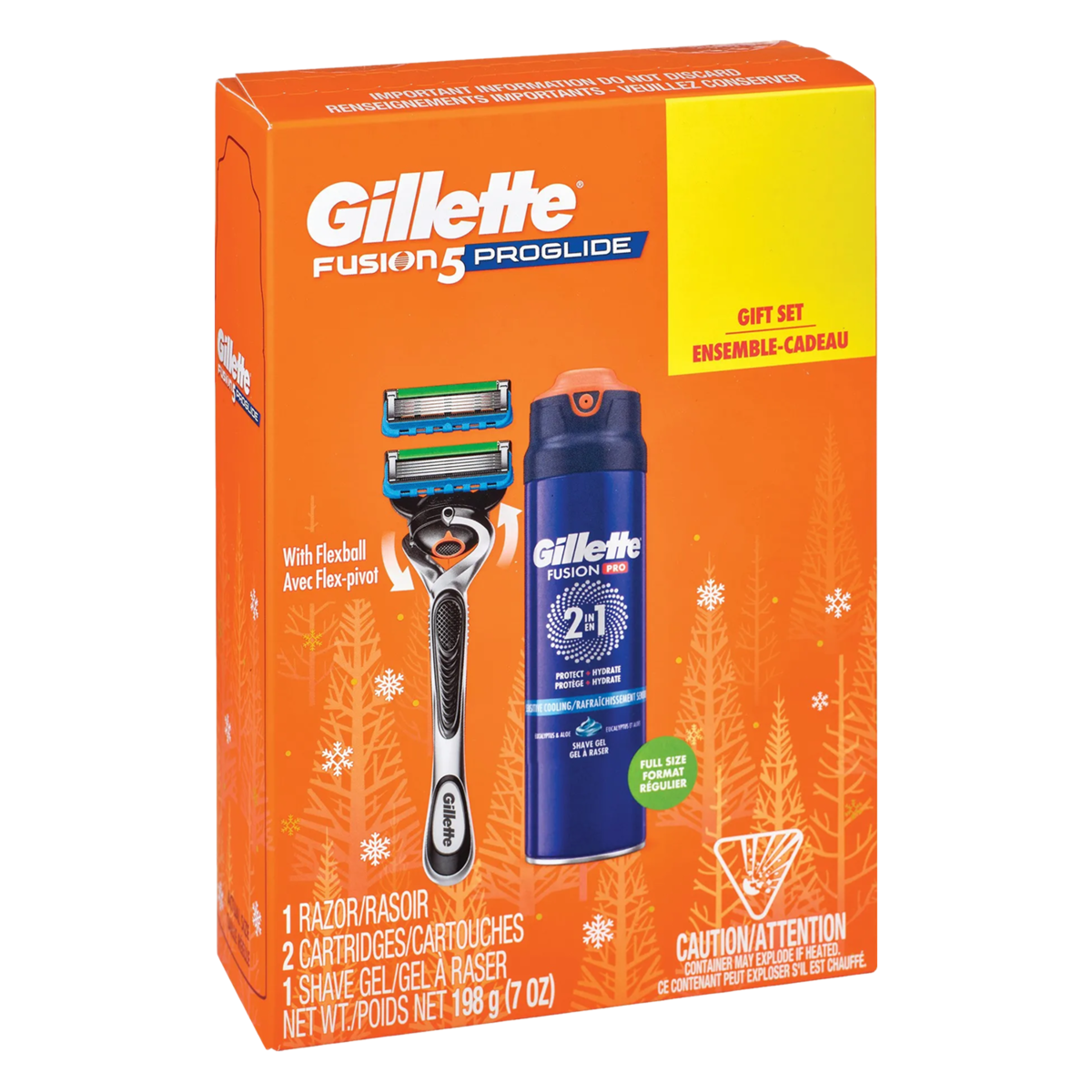 GILLETTE FUSION PROGLIDE W/2BLADES 198G