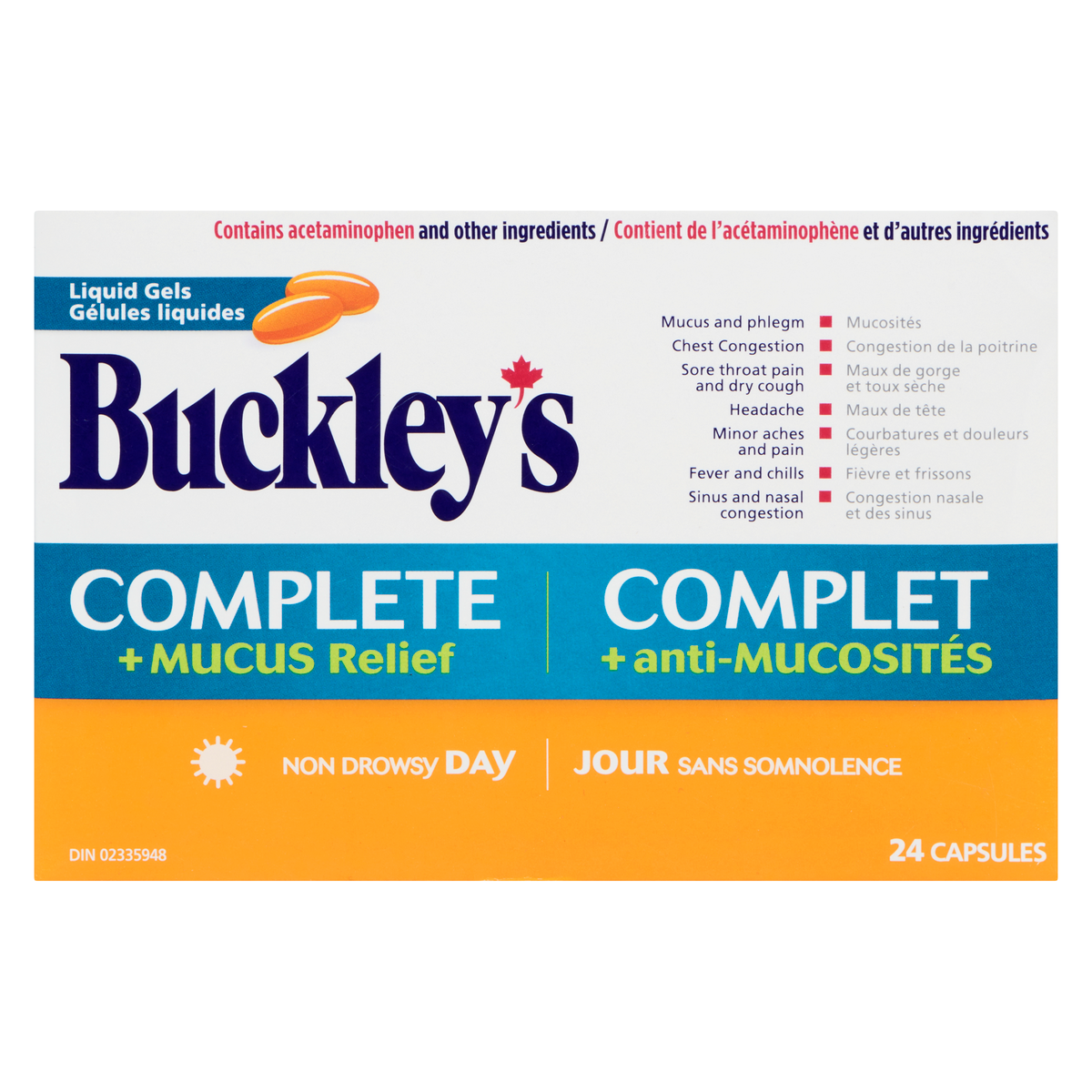 BUCKLEY'S COMPLETE DAY+MUCOUS LIQUI-GEL 24 CAPSULE