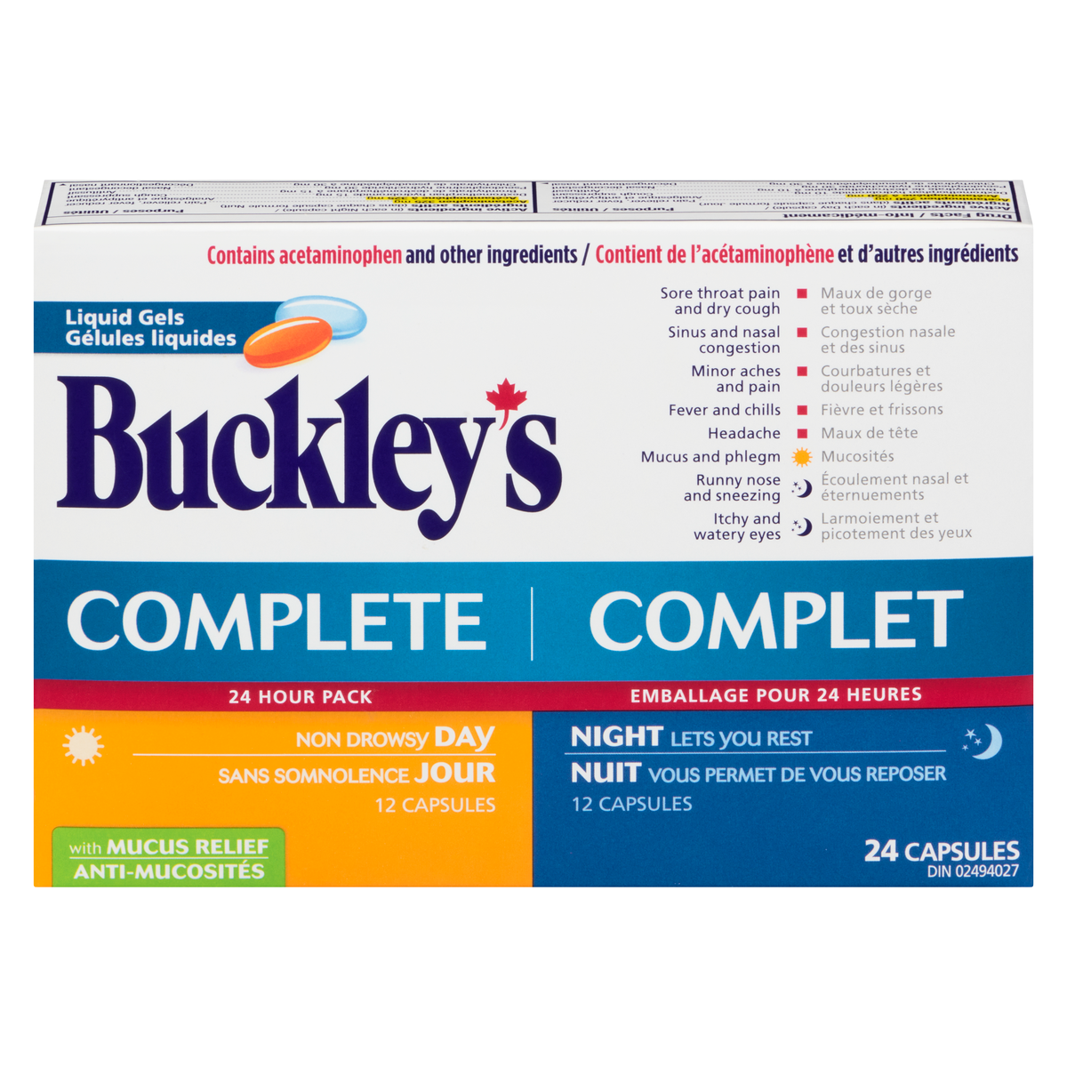 BUCKLEY'S COMBO DAY/NGT+MUCOUS LIQUI-GEL 12+12 CAPSULE