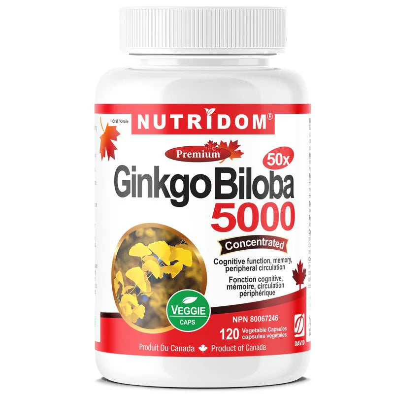 NUTRIDOM®    Ginkgo Biloba 5000 120 Vcaps