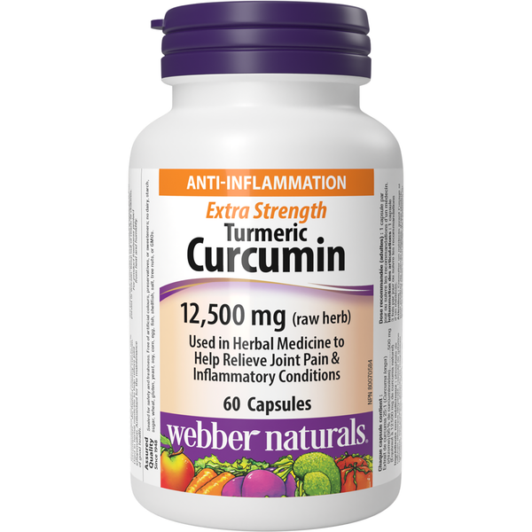 Webber Naturals - Turmeric Curcumin Extra Strength 12,500 mg - 60 Capsules