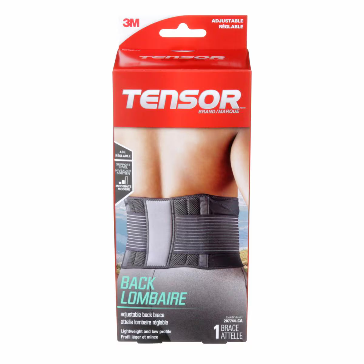 TENSOR BACK BRACE ADJUSTABLE BLACK/GRAY