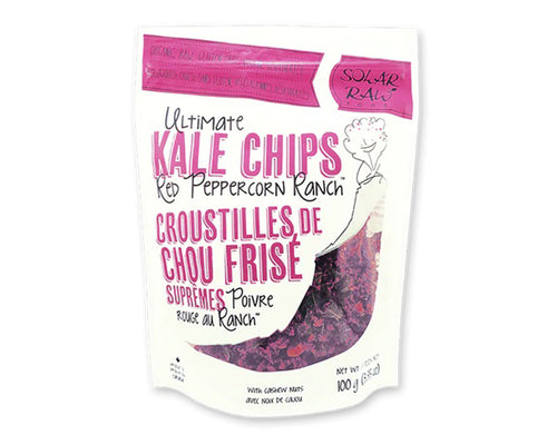 Solar Raw Foods   Ultimate Kale Chips - Red Peppercorn Ranch - NEW UPC   100 g / 3.35 oz