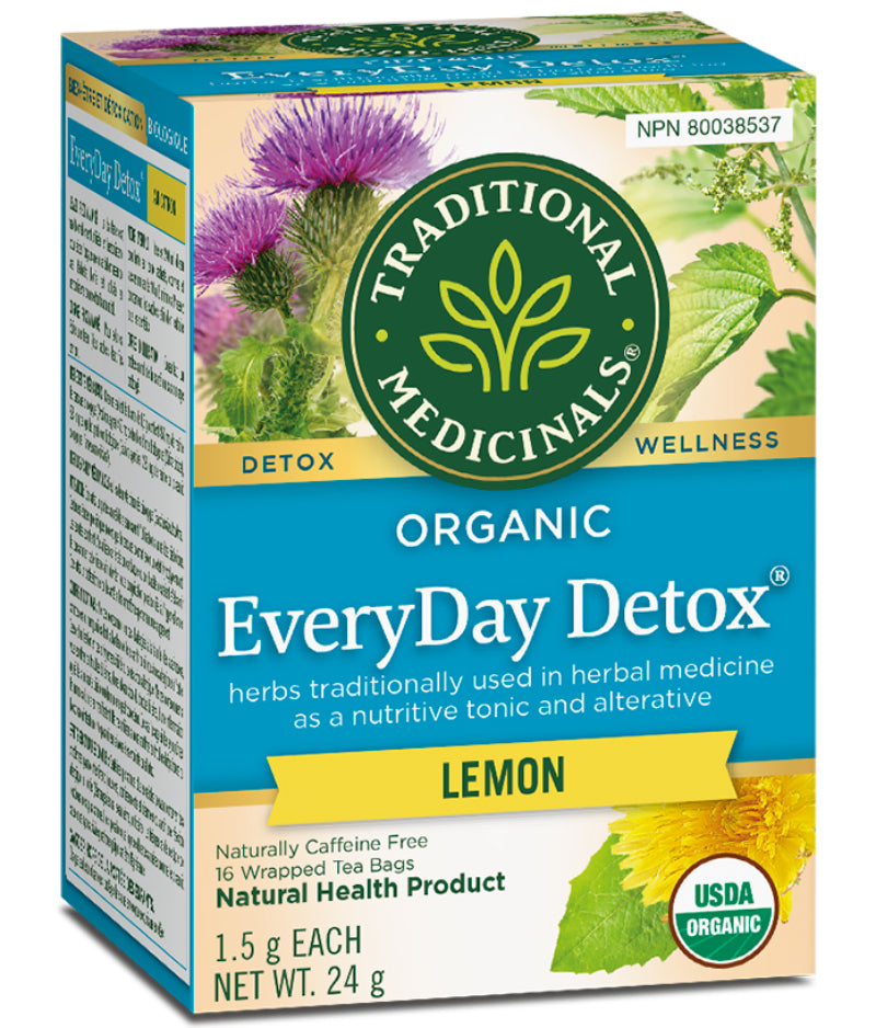 Traditional Medicinals   Herbal Teas   Everyday Detox Lemon 16CT