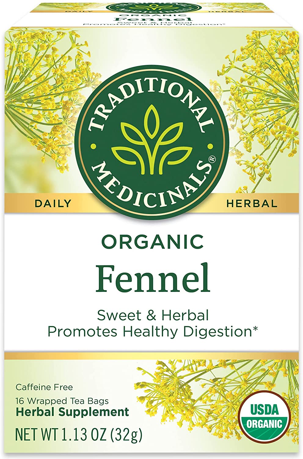 TRADITIONAL MEDICINALS    Org Fennel Tea 16bg