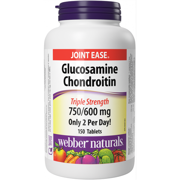 Webber Naturals - Glucosamine Chondroitin Triple Strength 750/600 mg - 150 Tablets