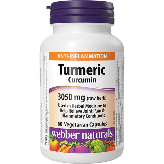 Webber Naturals - Turmeric Curcumin 3,050 mg - 60 Vegetarian Capsules
