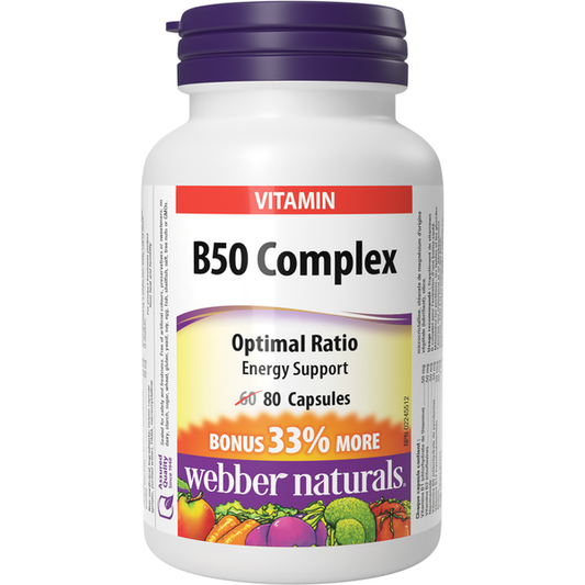 Webber Naturals - B50 Complex - 60+20 Capsules