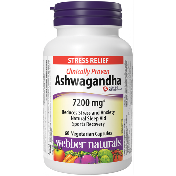 Webber Naturals - Ashwagandha - 60 Vegetarian Capsules