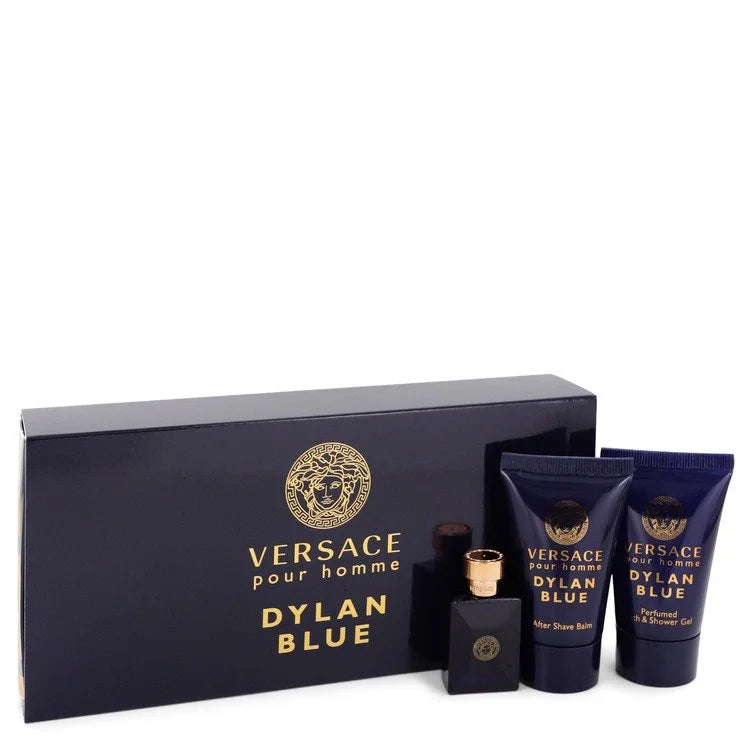 Versace    Men    Versace Pour Homme Dylan Blue    -- Gift Set - 0.17 oz Mini EDT + 0.8 oz After Shave Balm + 0.8 oz Shower Gel